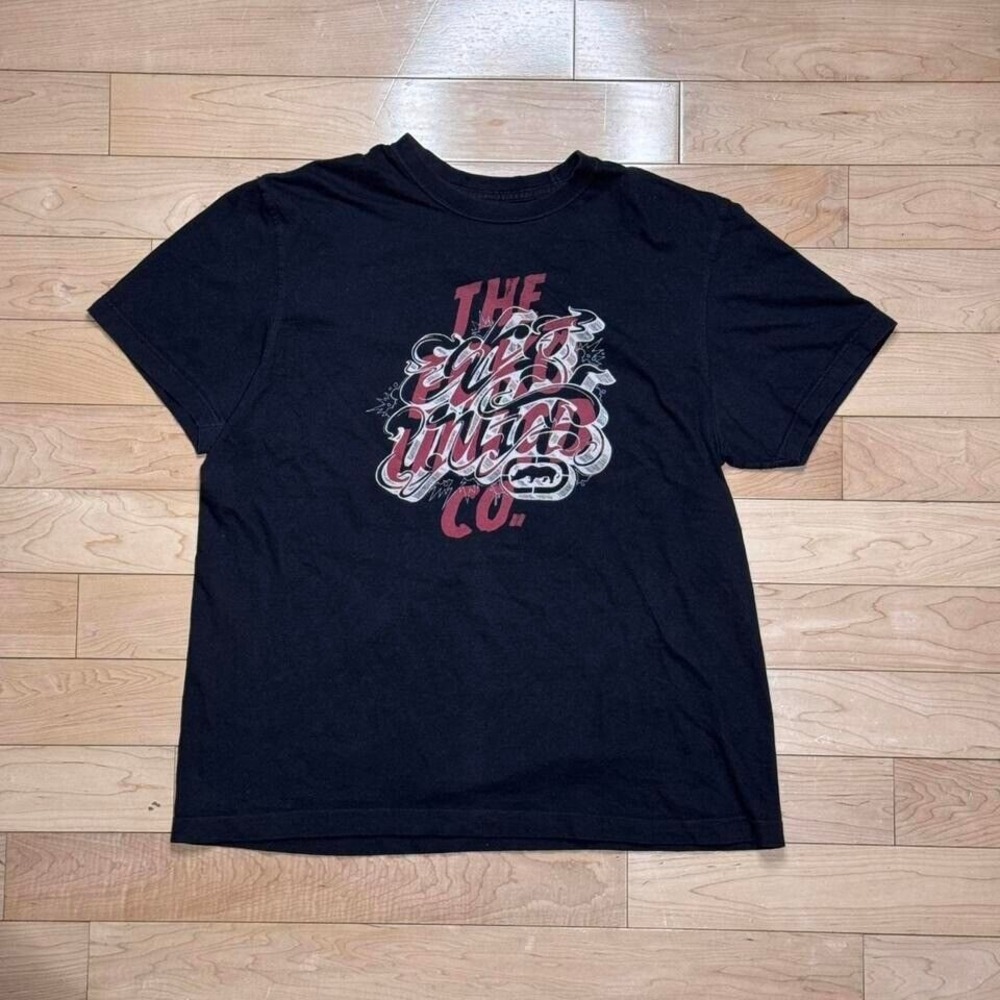Y2K Navy and red Ecko Unltd. skater tee